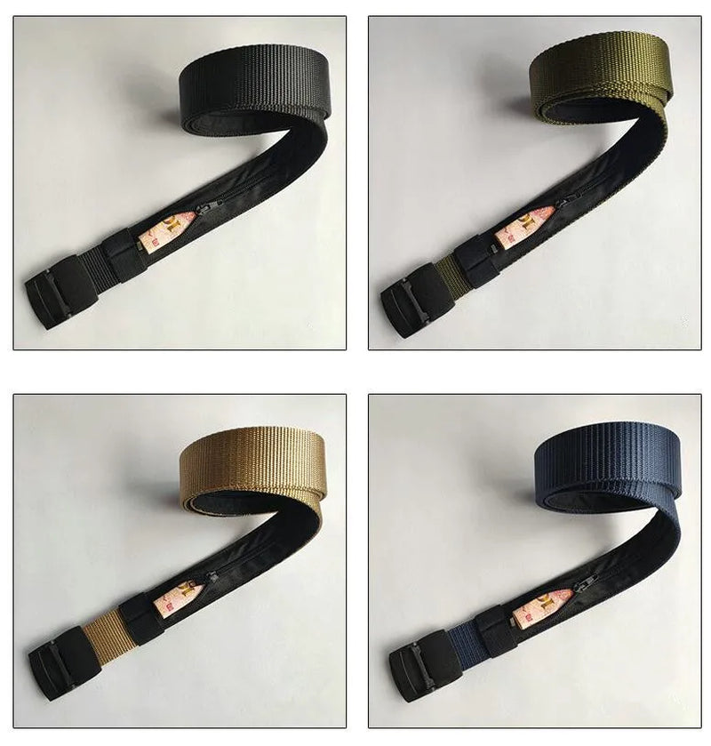 Men Leisure Outdoor Travel Multifunctional Nylon Canvas Belt